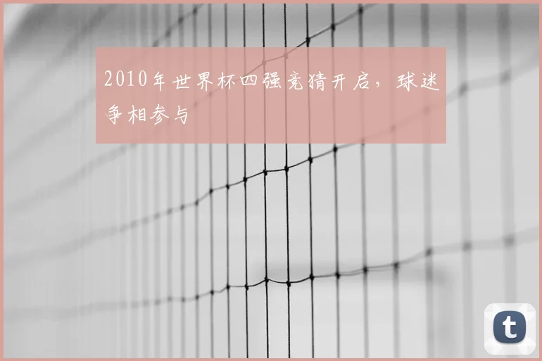 2010年世界杯四强竞猜开启，球迷争相参与